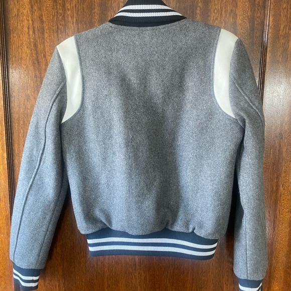 Straight To Hell Unisex Varsity Jacket - XS, GREY - Picture 4 of 6